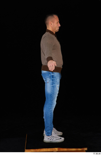 Arnost blue jeans brown sweatshirt clothing standing whole body 0015.jpg